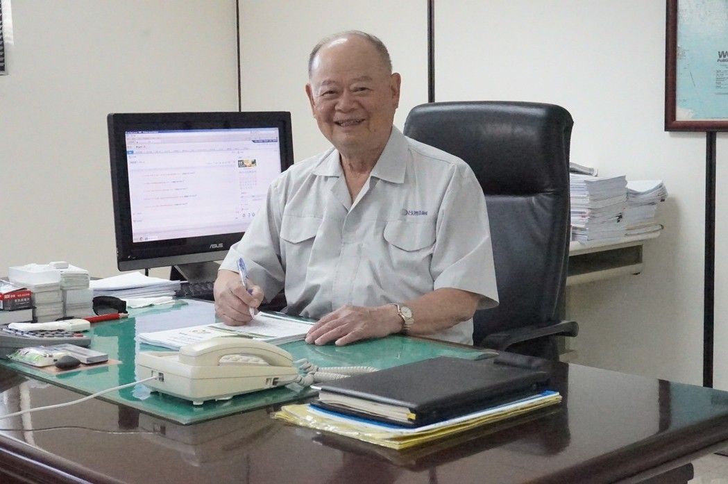 台灣積層工業股份有限公司董事長陳永順發表其經營感言與未來發展方針。 楊連基／攝影